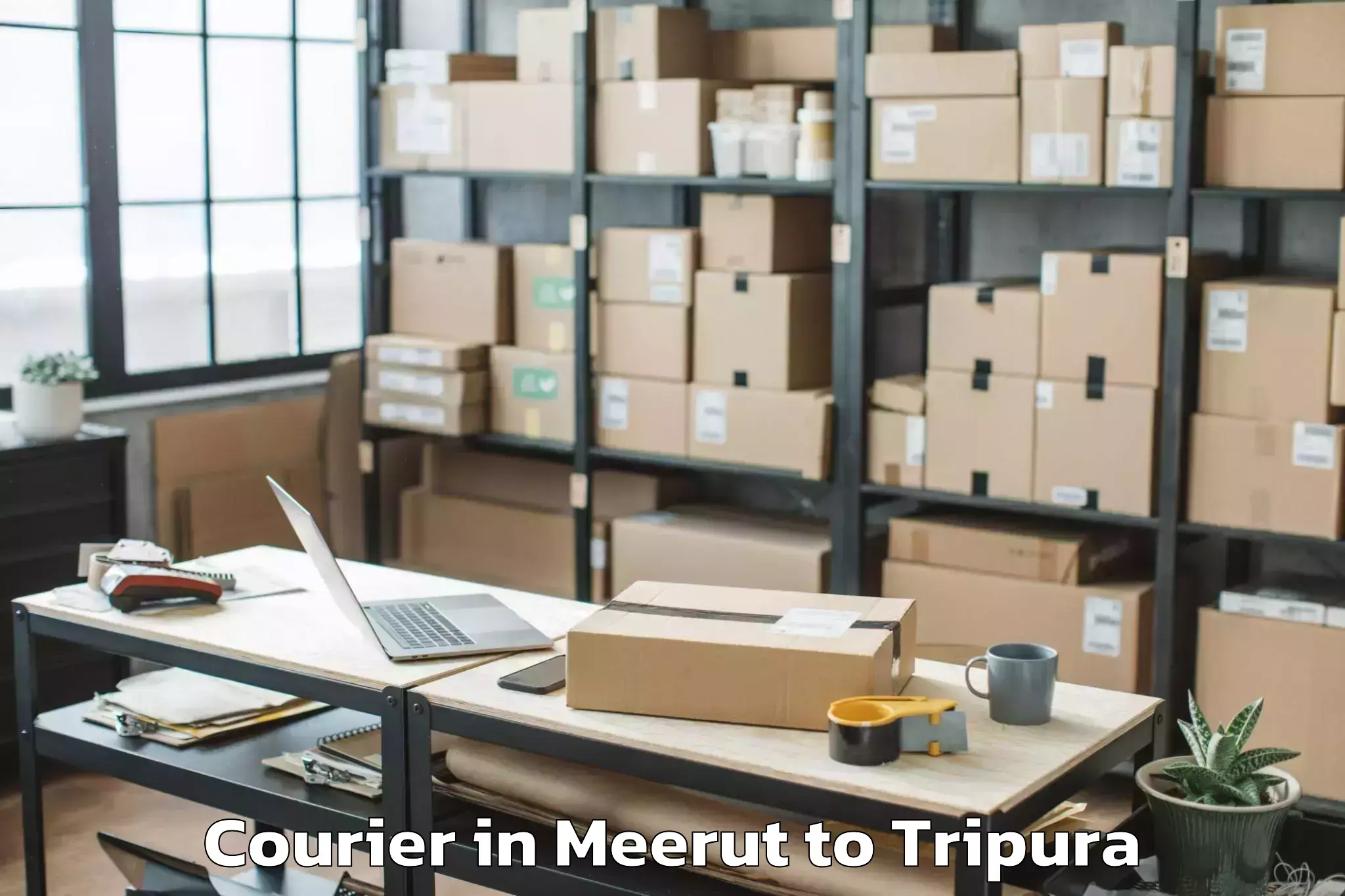 Get Meerut to Barjala Courier